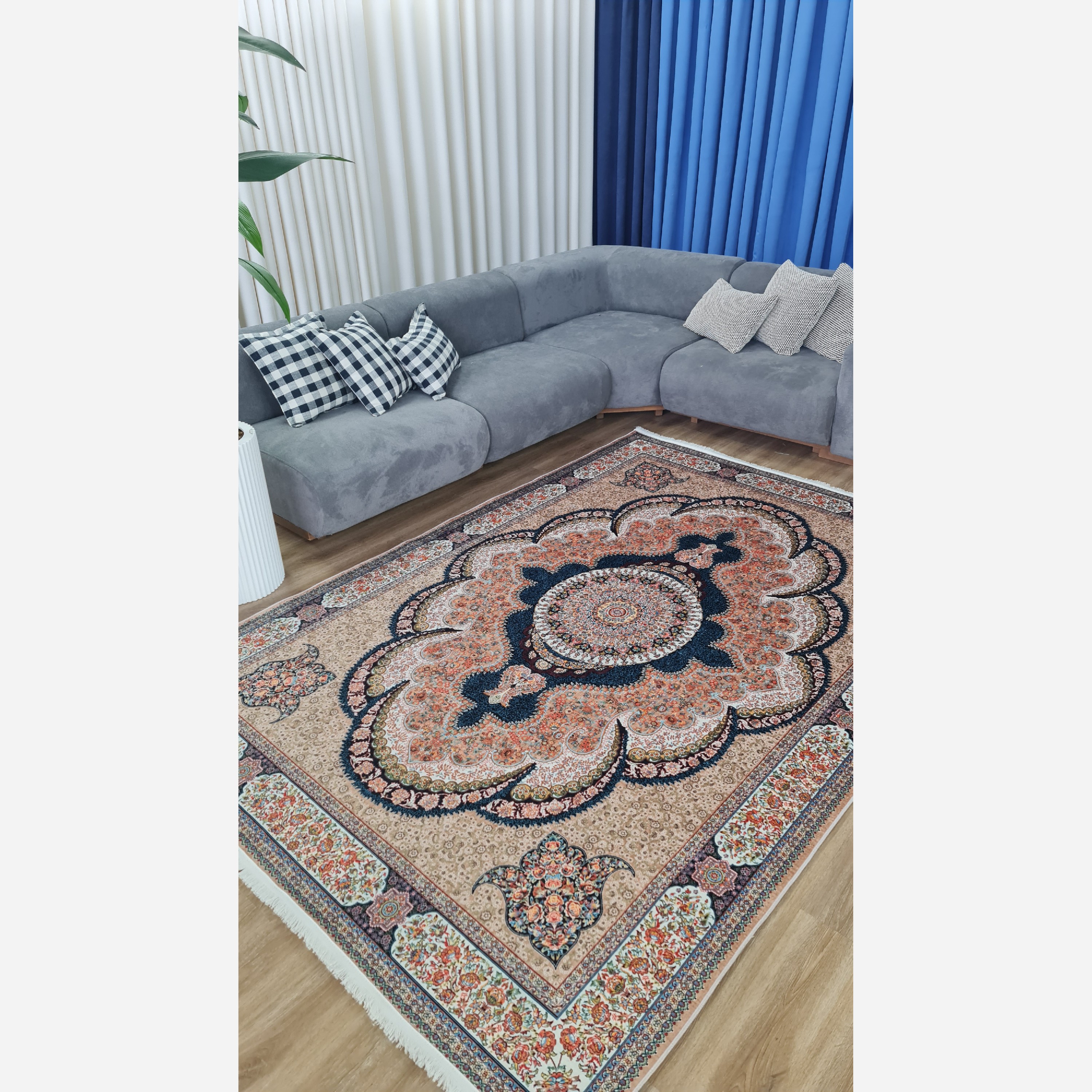 فرش مخمل طرح ابریشم استُپ دار ( ابعاد سفارشی) تولید میشه (پس کرایه)
