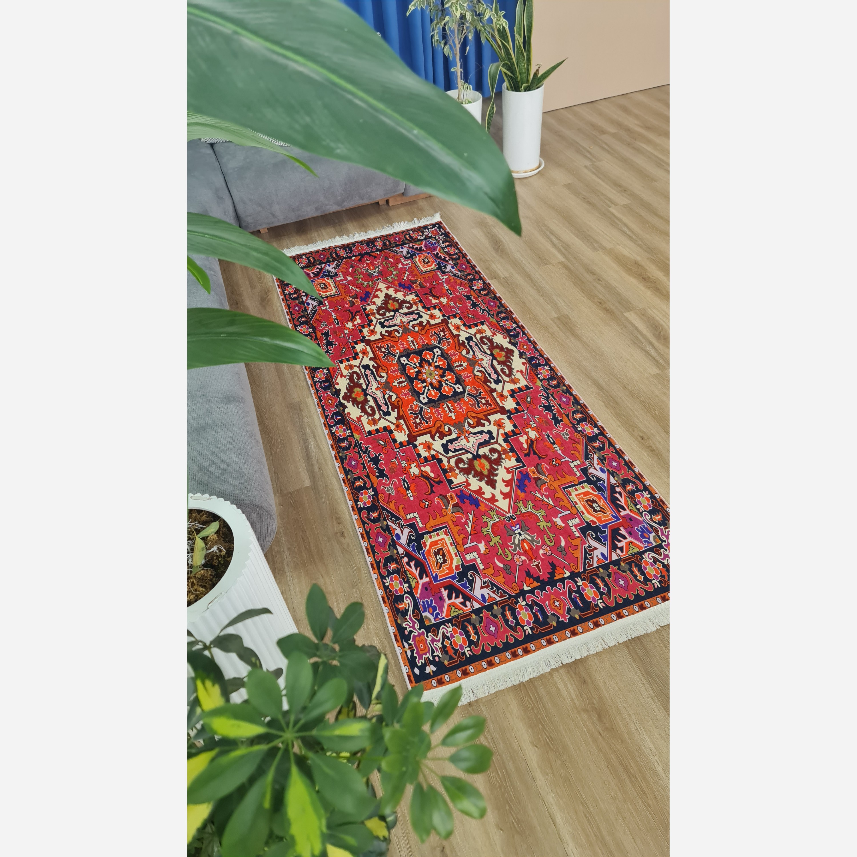 فرشینه مخمل راهرویی زیره استُپ دار (اصلا لیز نمیخوره) 124357 (پس کرایه)