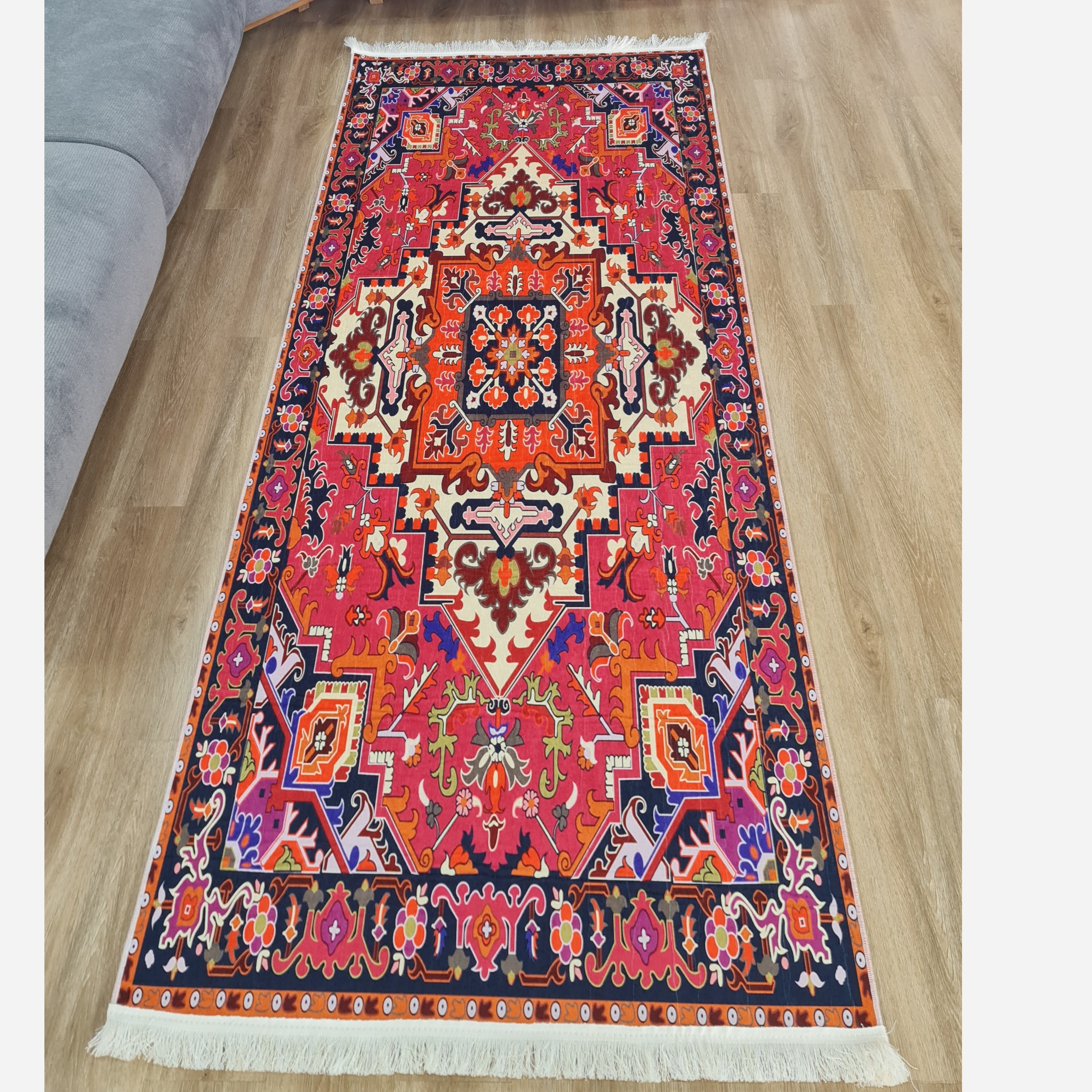 فرشینه مخمل راهرویی زیره استُپ دار (اصلا لیز نمیخوره) 124357 (پس کرایه)