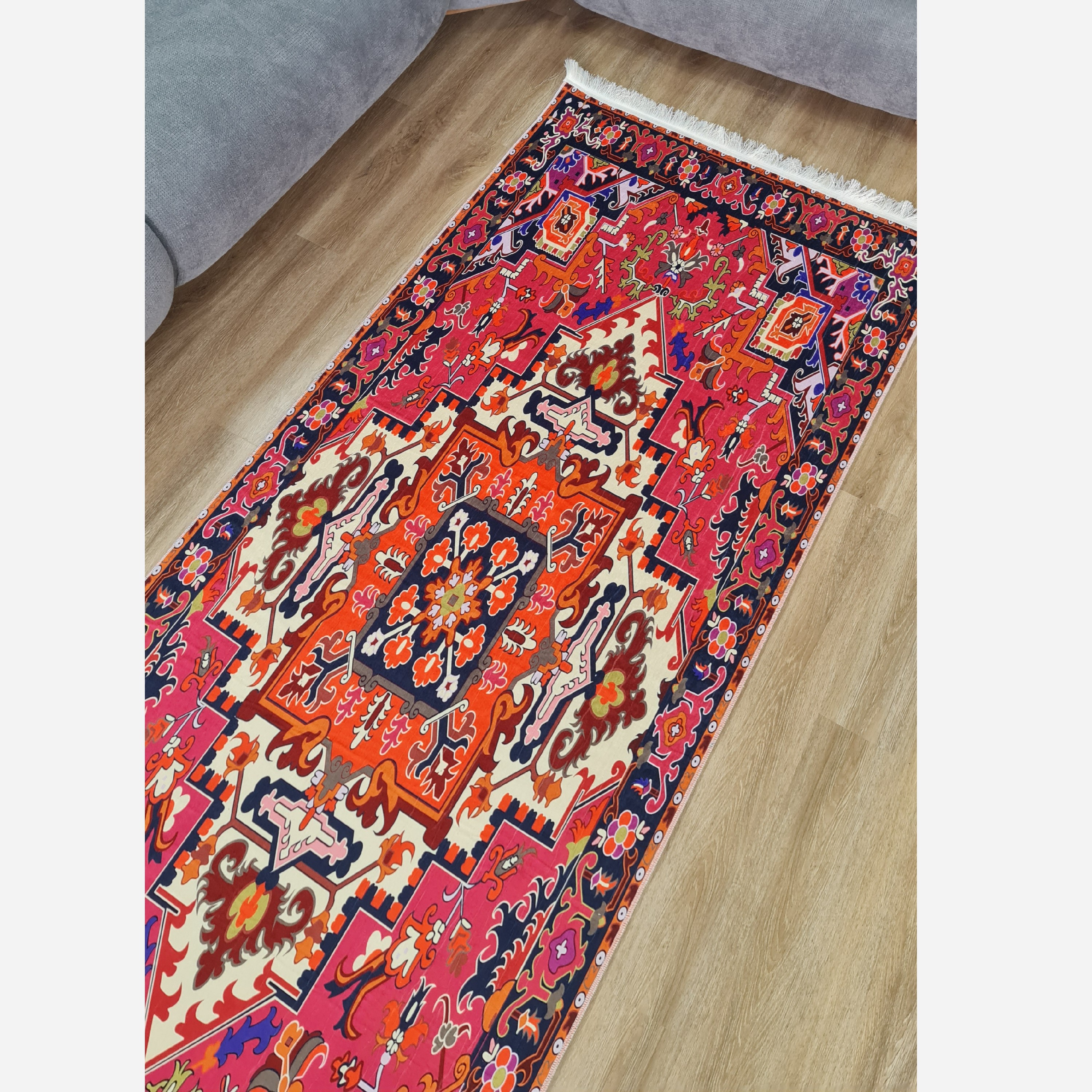 فرشینه مخمل راهرویی زیره استُپ دار (اصلا لیز نمیخوره) 124357 (پس کرایه)
