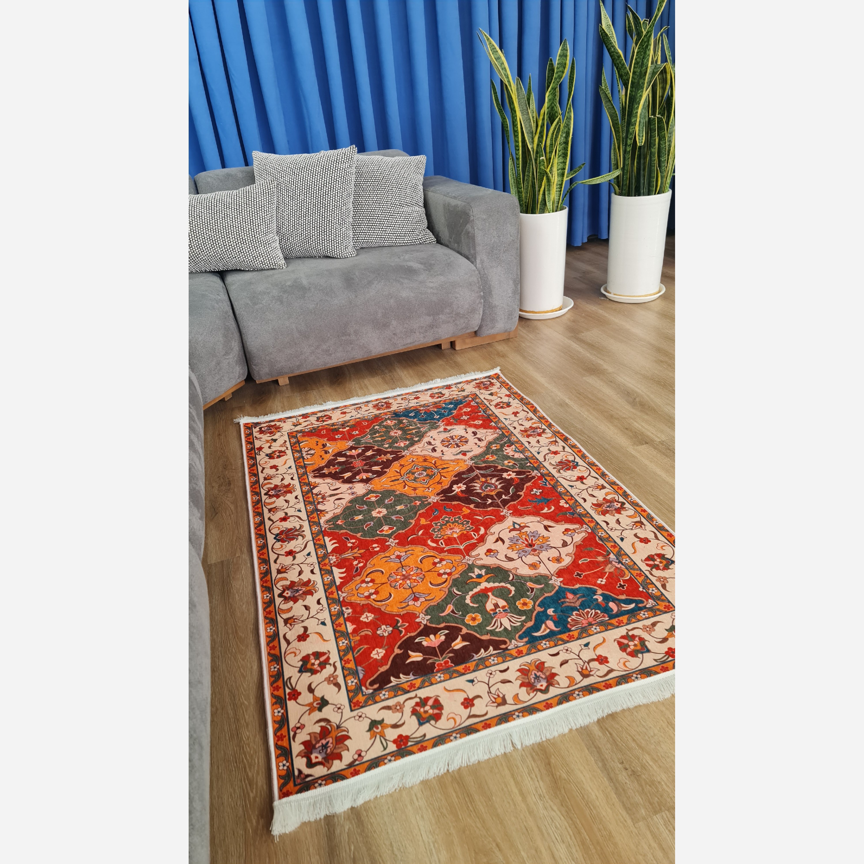 فرشینه فانتزی مدرن (مخمل هازان) مناسب دکوراسیون شیک  (پس کرایه)