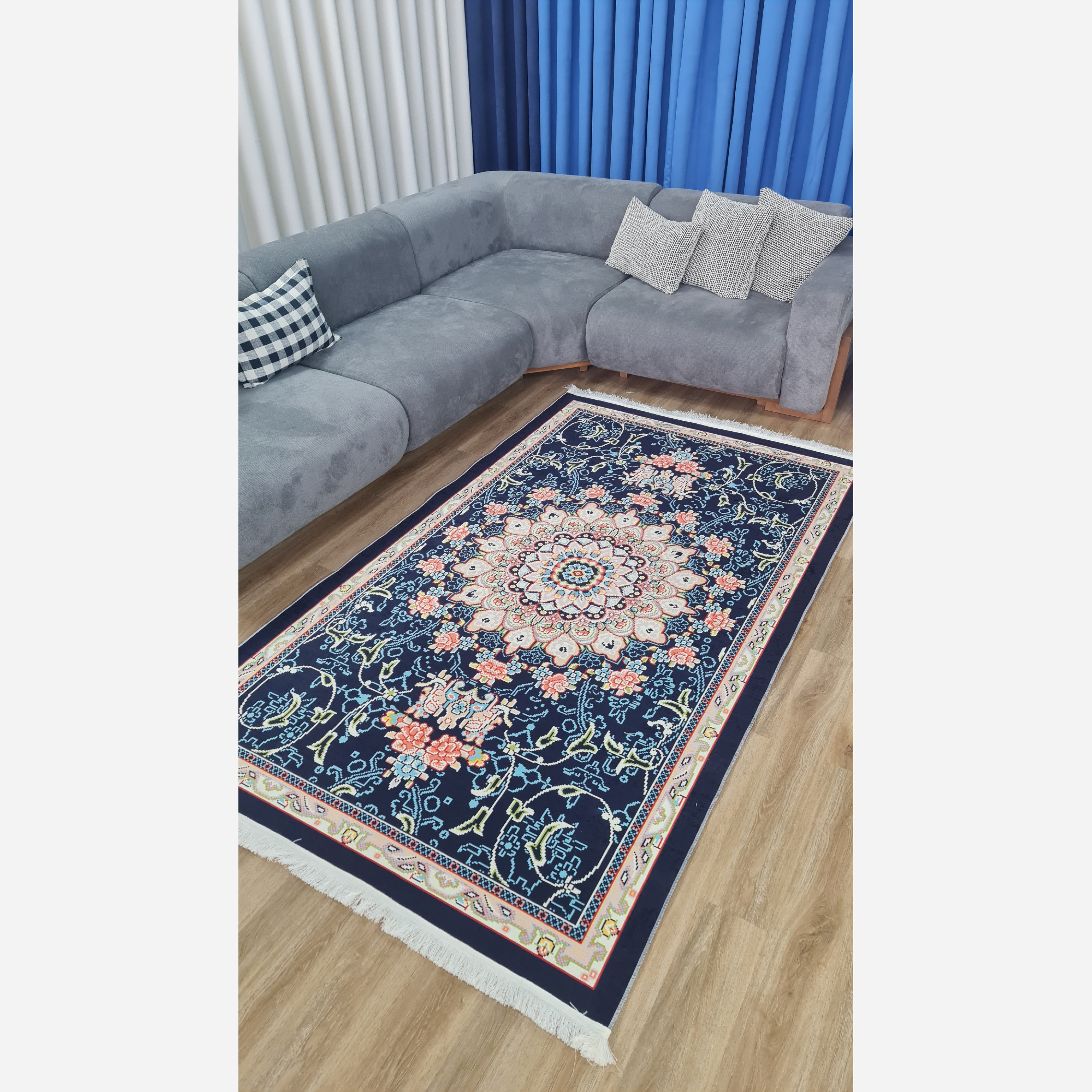 فرش مخملی مدرن هازان ترک، نرم و لوکس (پس کرایه)