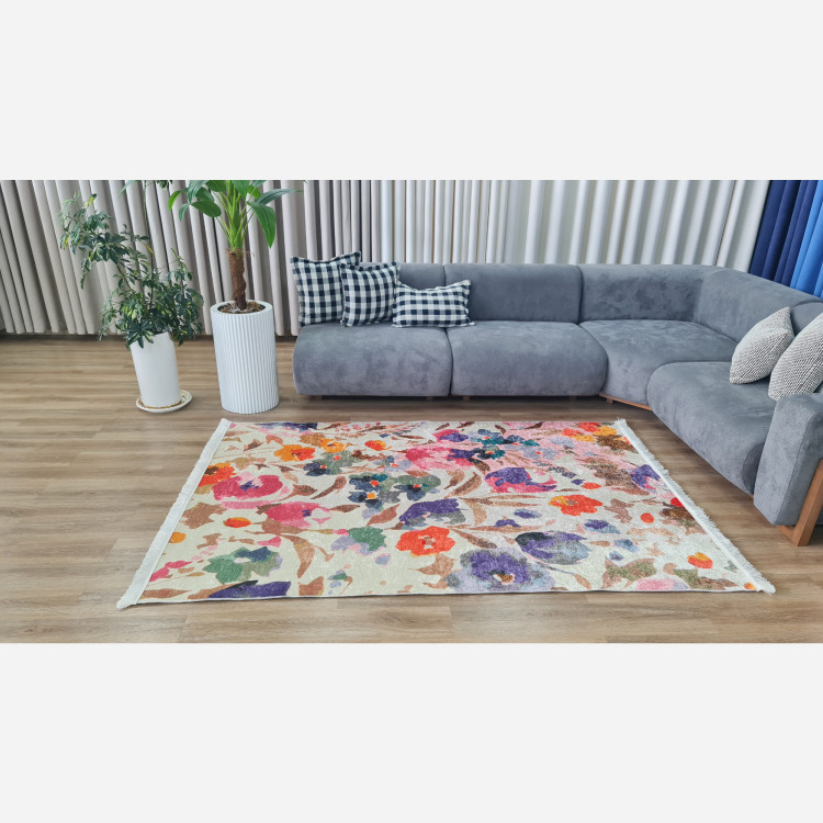 فرشینه مدرن استُپ دار (اصلا لیز نمیخوره)رویه مخمل هازان ترک (پس کرایه)