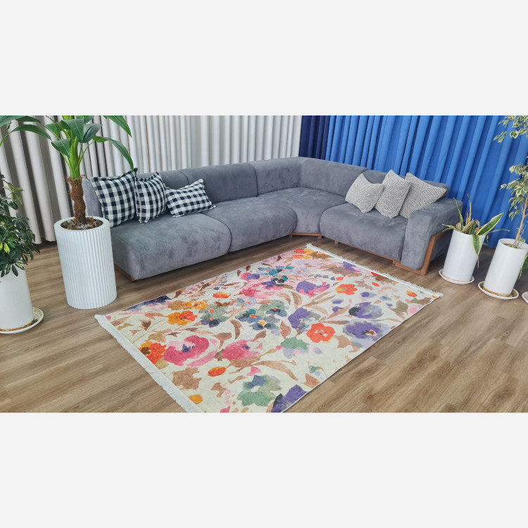 فرشینه مدرن استُپ دار (اصلا لیز نمیخوره)رویه مخمل هازان ترک (پس کرایه)