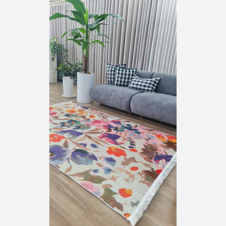 فرشینه مدرن استُپ دار (اصلا لیز نمیخوره)رویه مخمل هازان ترک (پس کرایه)