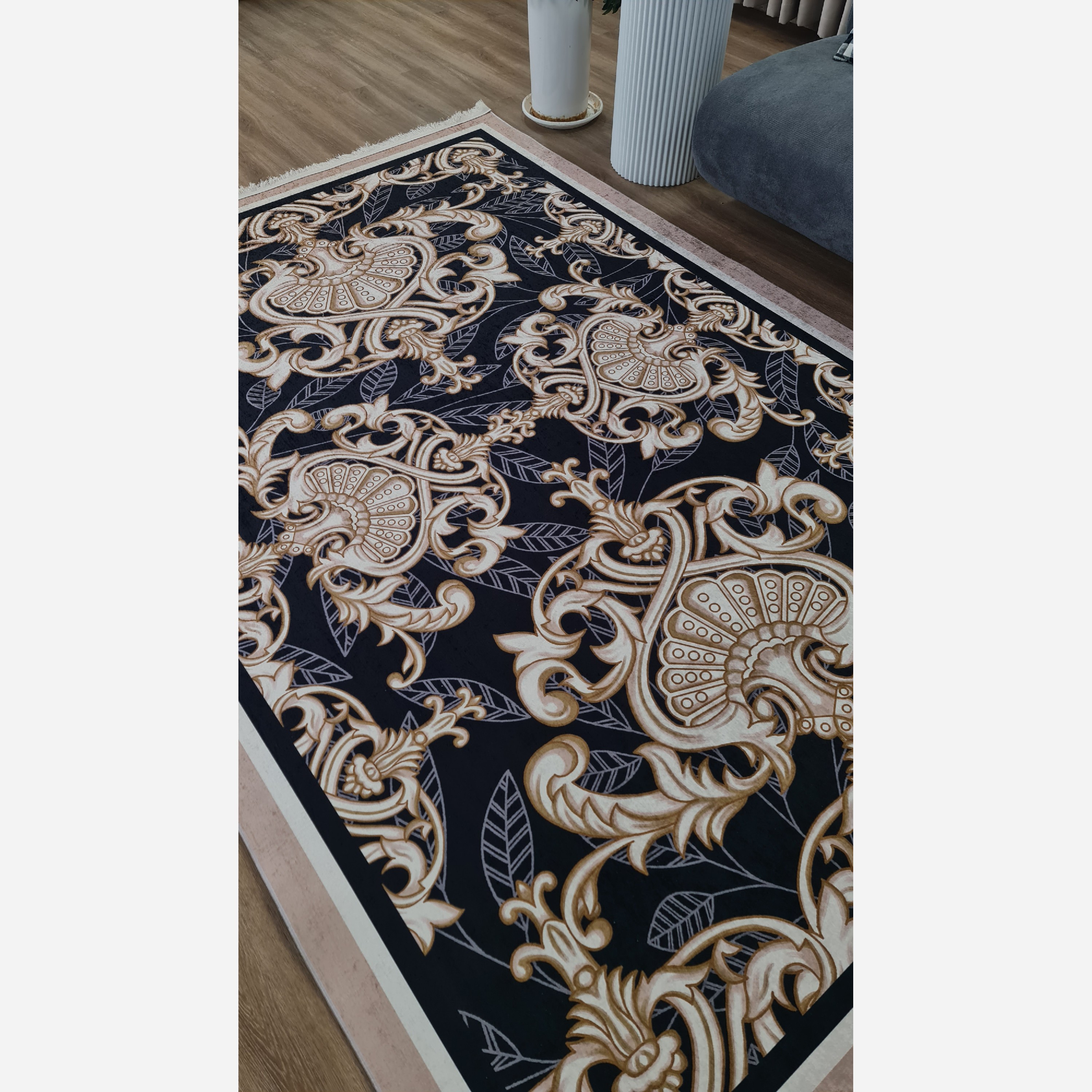فرشینه مخملی مدرن رویه مخمل هازان ترک 20250420 (پس کرایه)