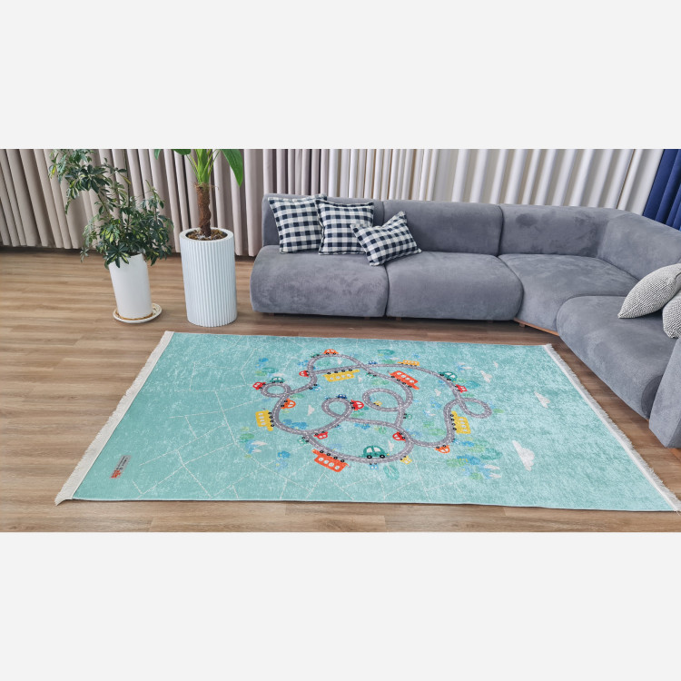 فرش اتاق کودک جنس رویه مخمل هازان تُرک(ضد حساسیت) (پس کرایه)
