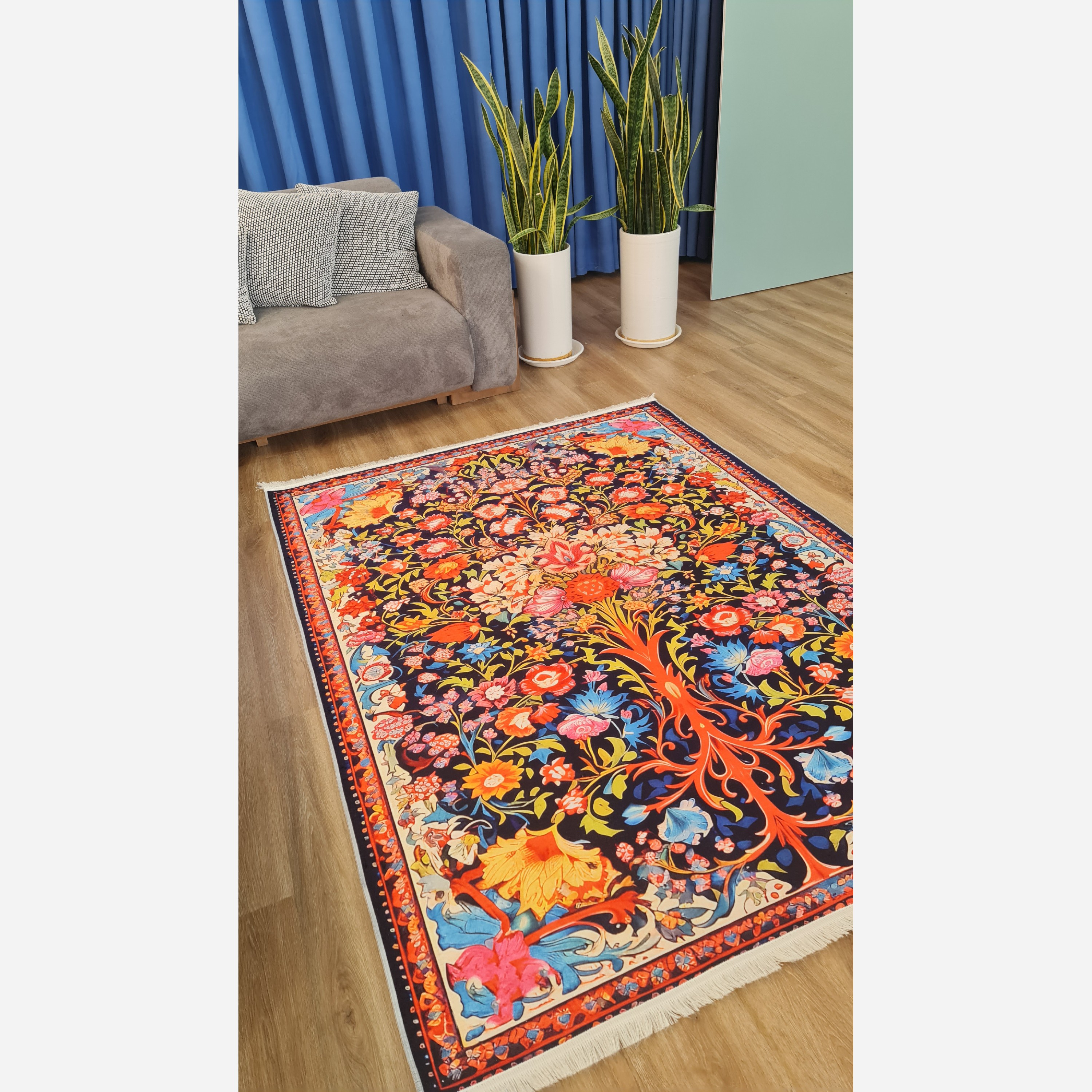 فرشینه مدرن با رویه مخمل هازان کد a048 (پس کرایه)