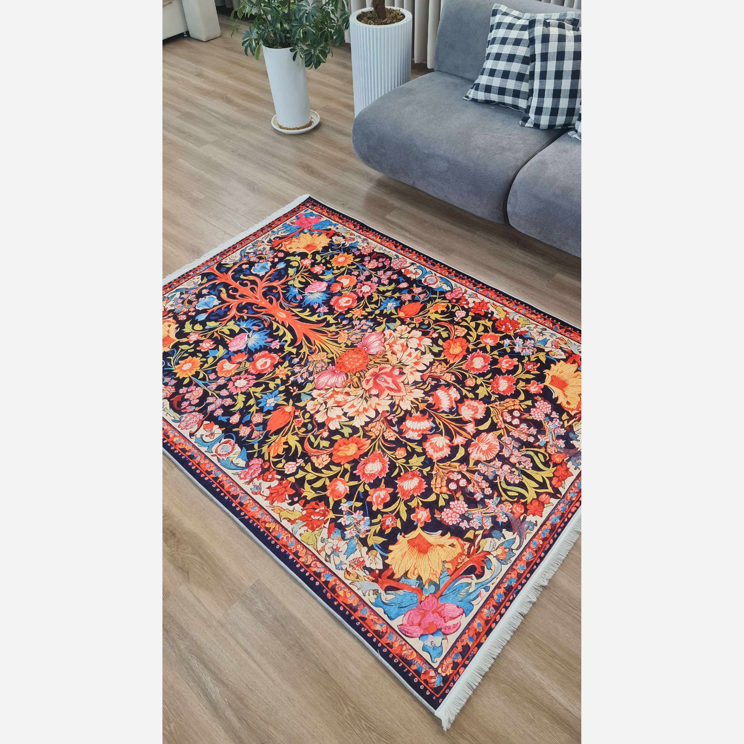 فرشینه مدرن با رویه مخمل هازان کد a048 (پس کرایه)