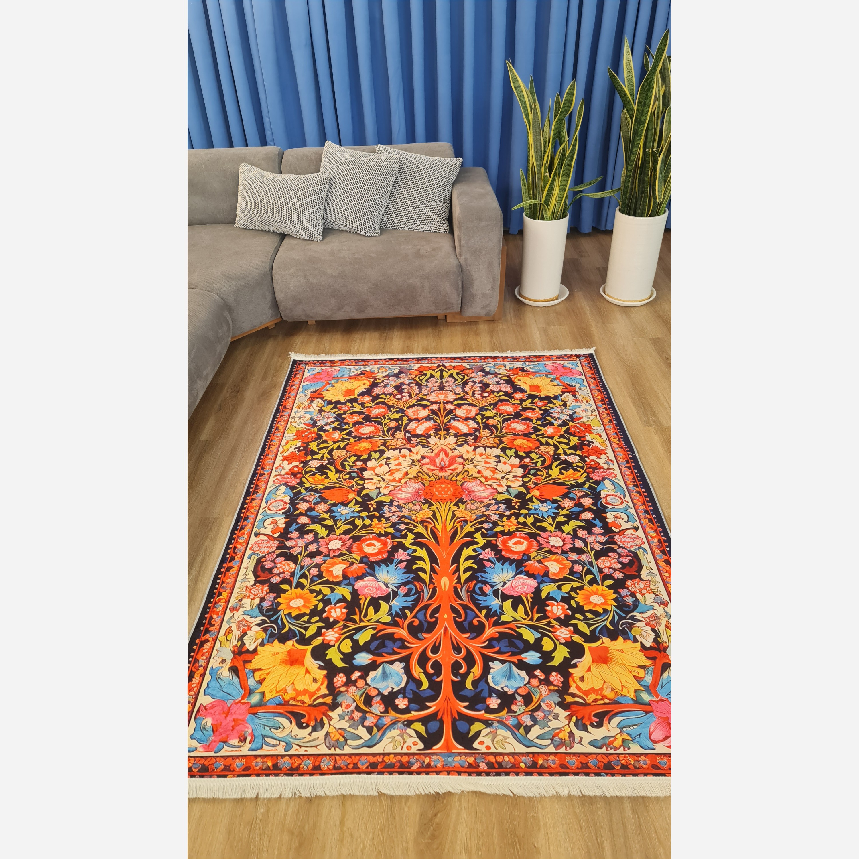 فرشینه مدرن با رویه مخمل هازان کد a048 (پس کرایه)