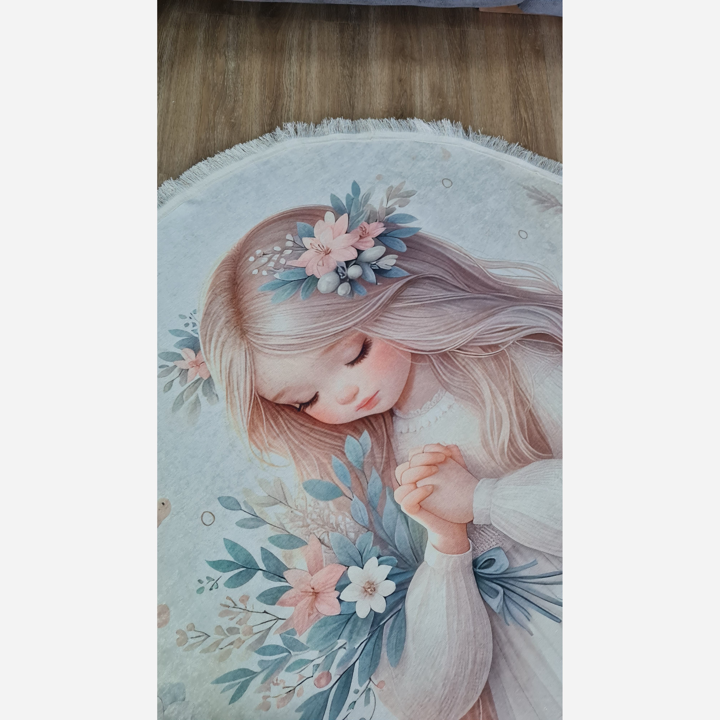 فرشینه مدرن دایره ای استُپ دار (اصلا لیز نمیخوره) رویه مخمل (پس کرایه)
