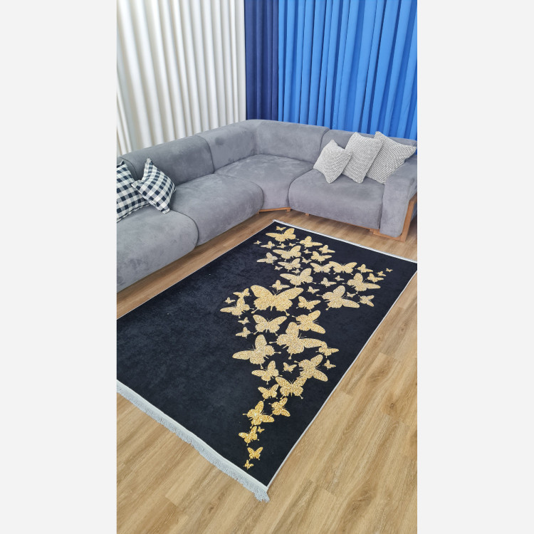 فرشینه مدرن جنس رویه مخمل هازان ترک کد h247 (پس کرایه)