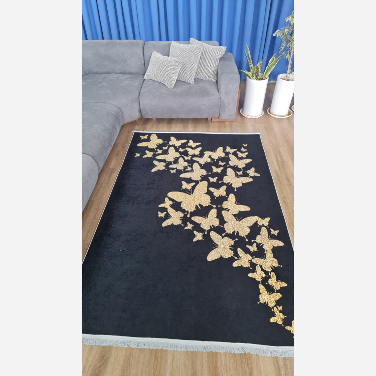 فرشینه مدرن جنس رویه مخمل هازان ترک کد h247 (پس کرایه)