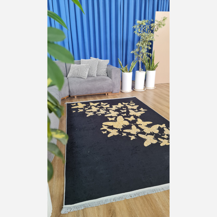 فرشینه مدرن جنس رویه مخمل هازان ترک کد h247 (پس کرایه)