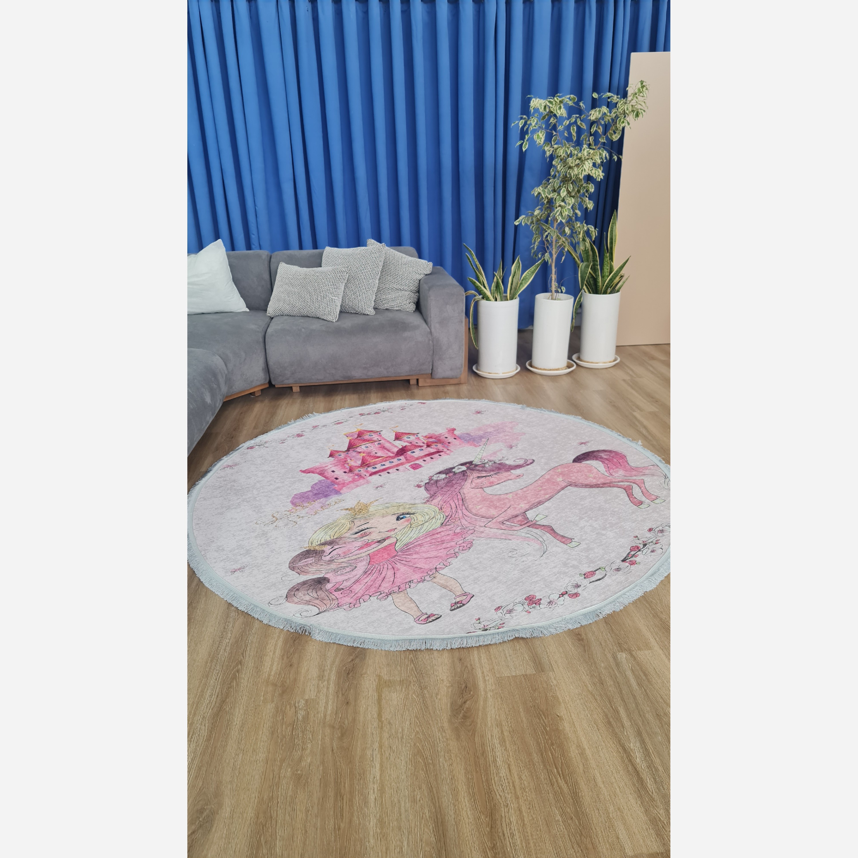 فرشینه مدرن دایره ای رویه مخمل هازان ترک 20250412 (پس کرایه)