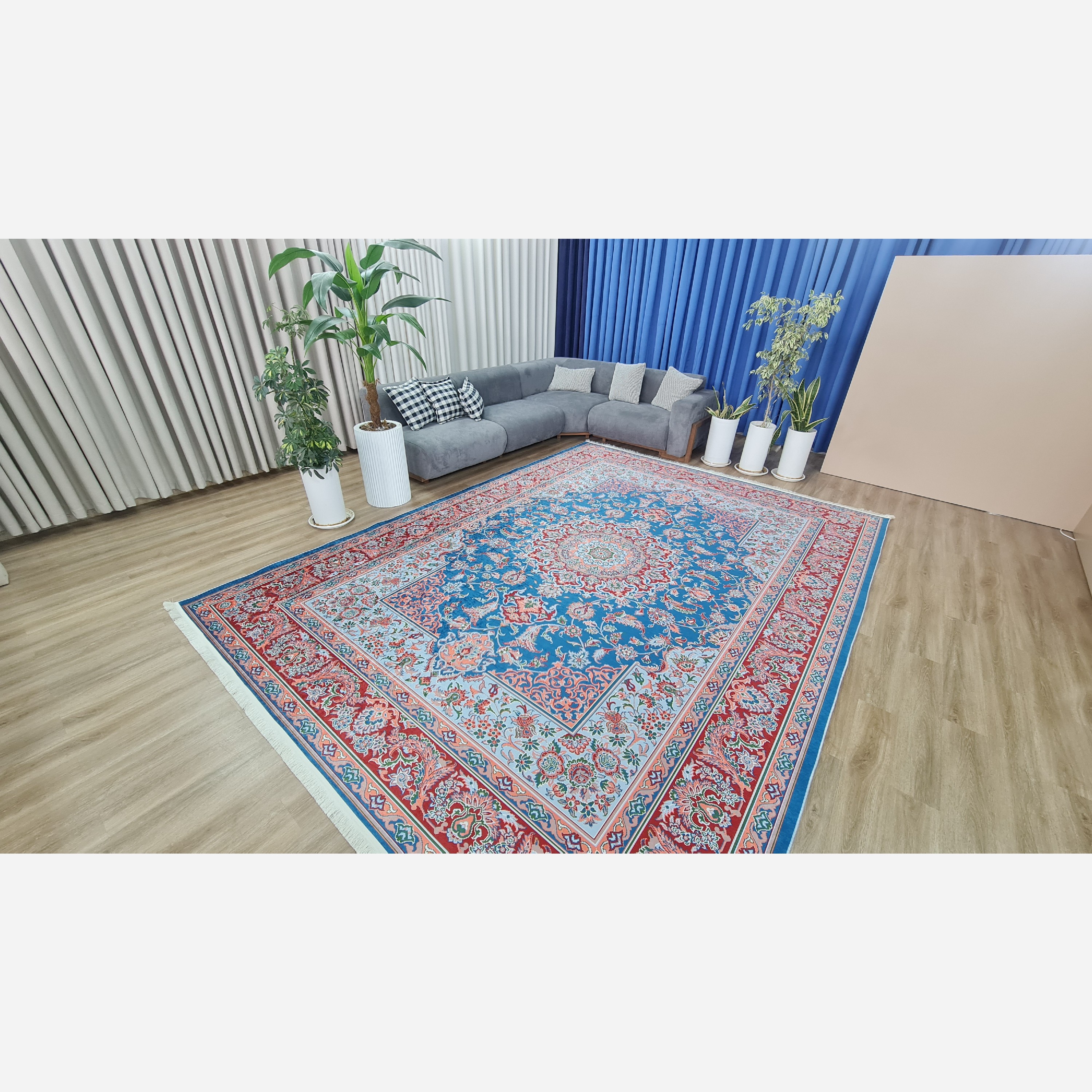 فرشینه مستطیل طرح جدید جنس رویه مخمل هازان ترک کد 20250426 (پس کرایه)