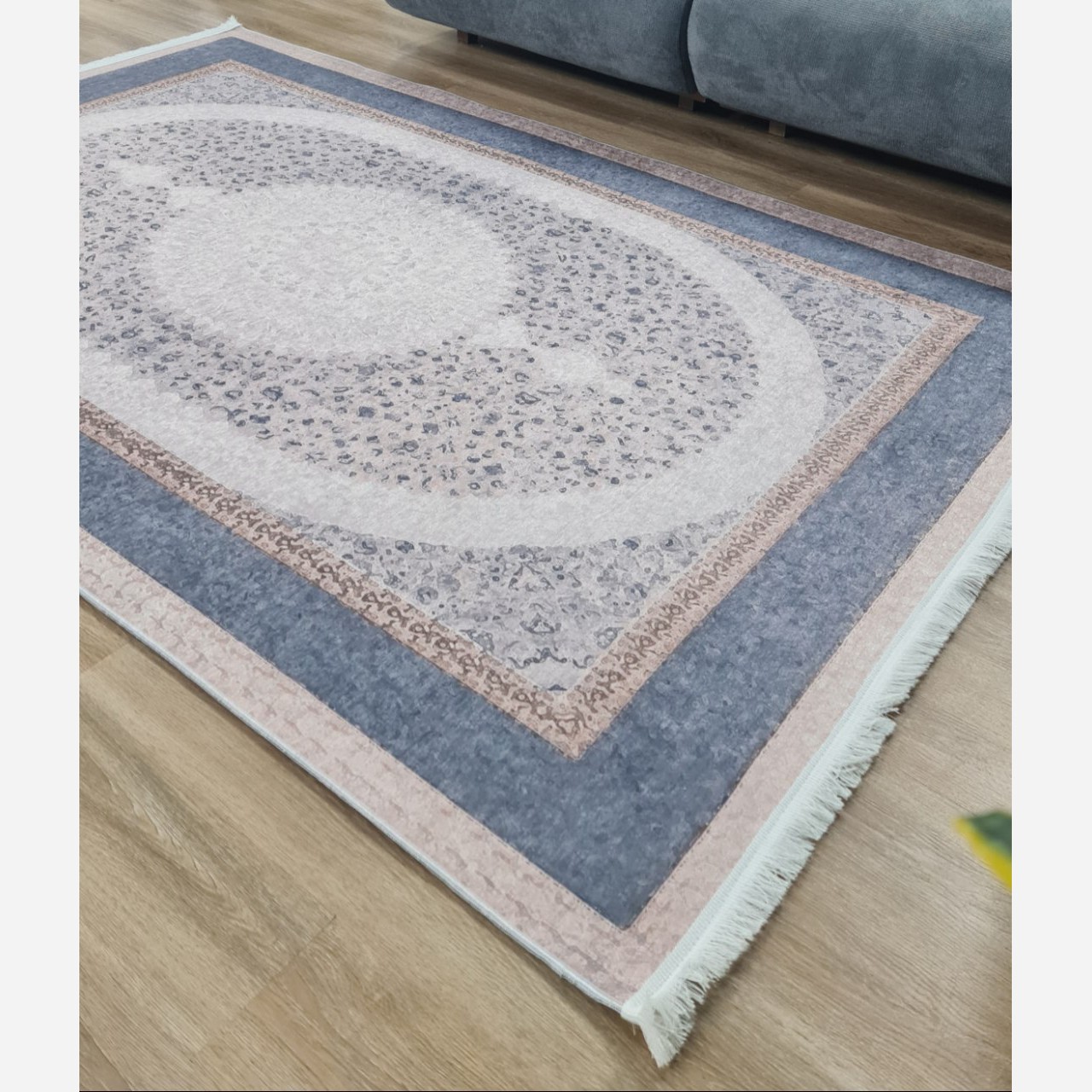 فرشینه مدرن مستطیل رویه مخمل هازان ترک کد 201 (پس کرایه)