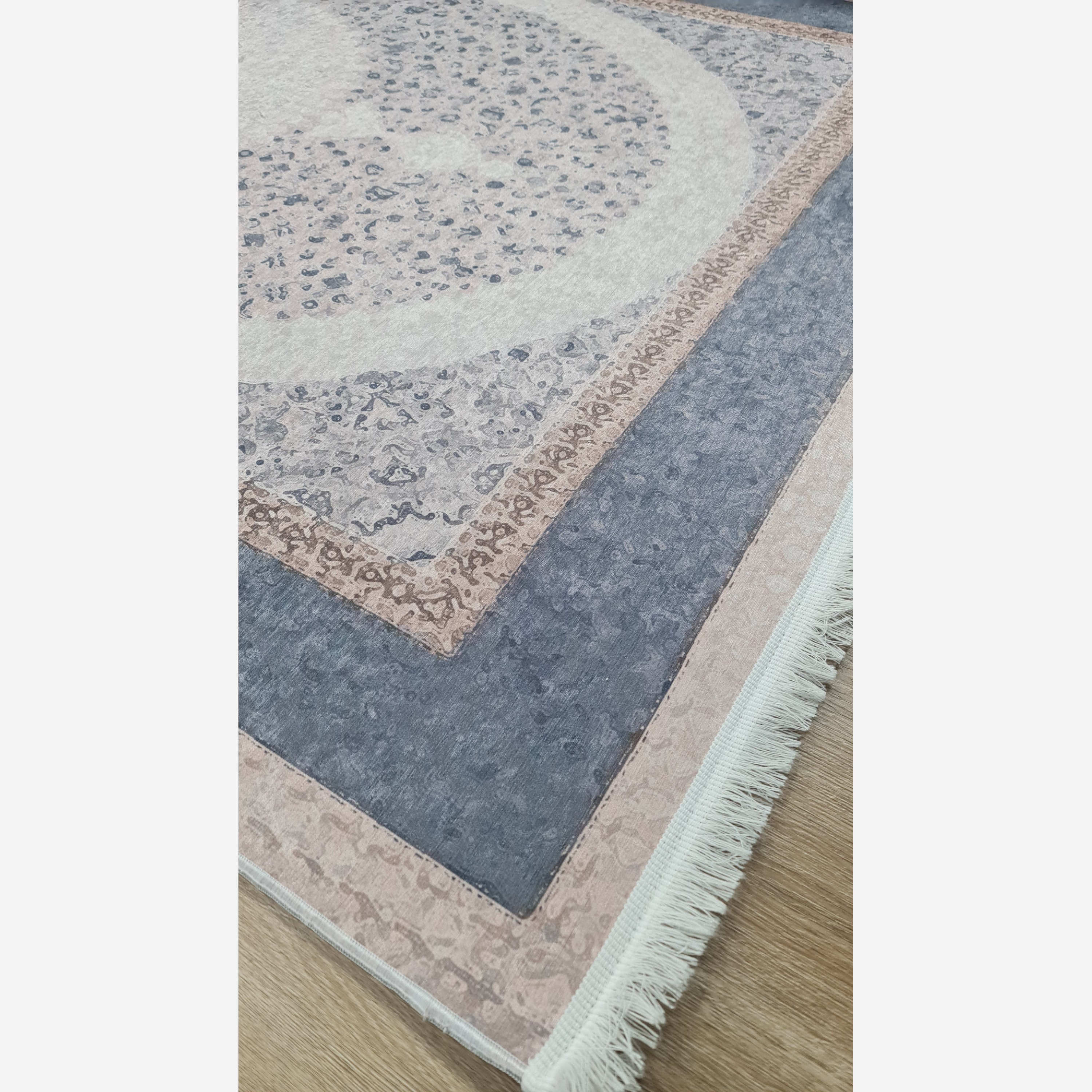 فرشینه مدرن مستطیل رویه مخمل هازان ترک کد 201 (پس کرایه)