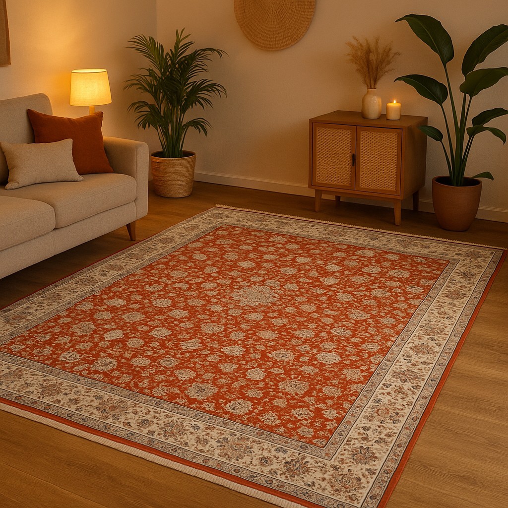 فرشینه مدرن مستطیل رویه مخمل هازان ترک کد 131 (پس کرایه)