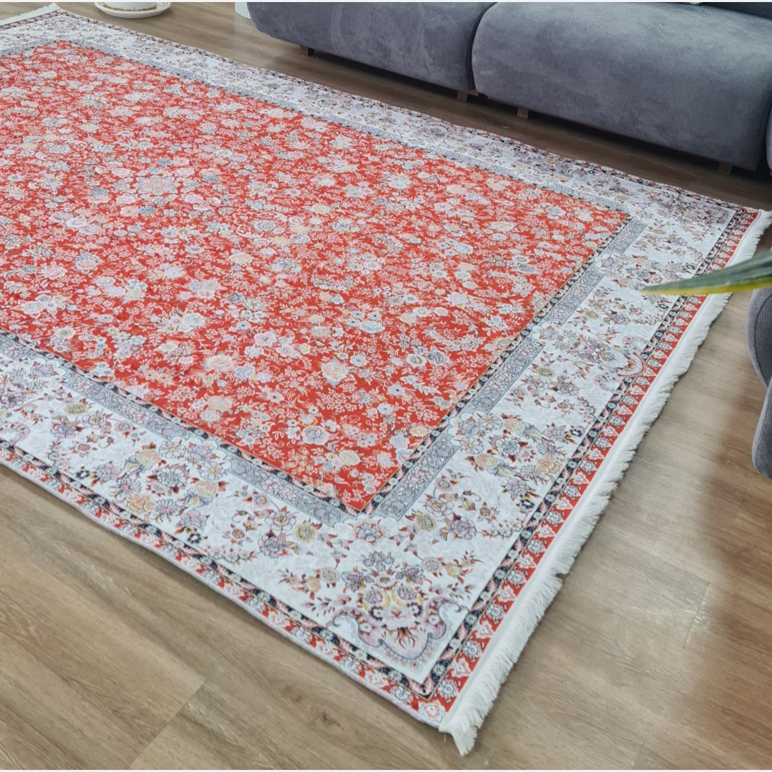 فرشینه مدرن مستطیل رویه مخمل هازان ترک کد 131 (پس کرایه)