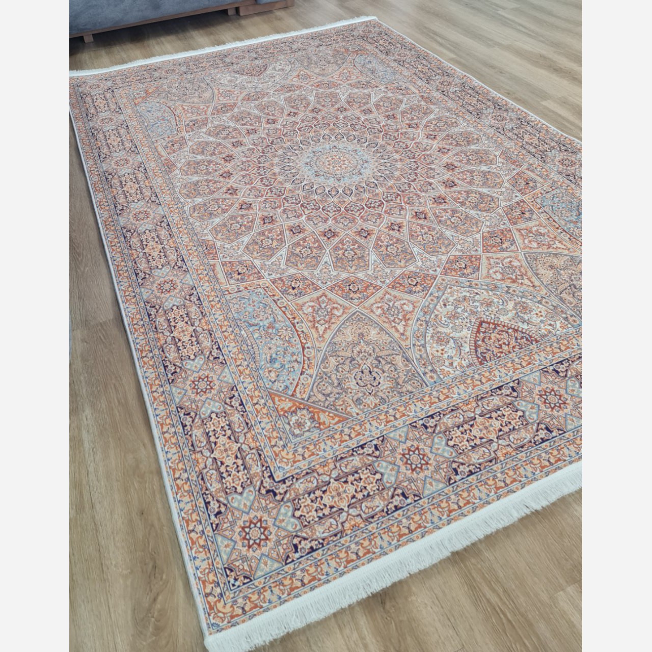 فرشینه مستطیل رویه مخمل هازان ترک کد 109a (پس کرایه)