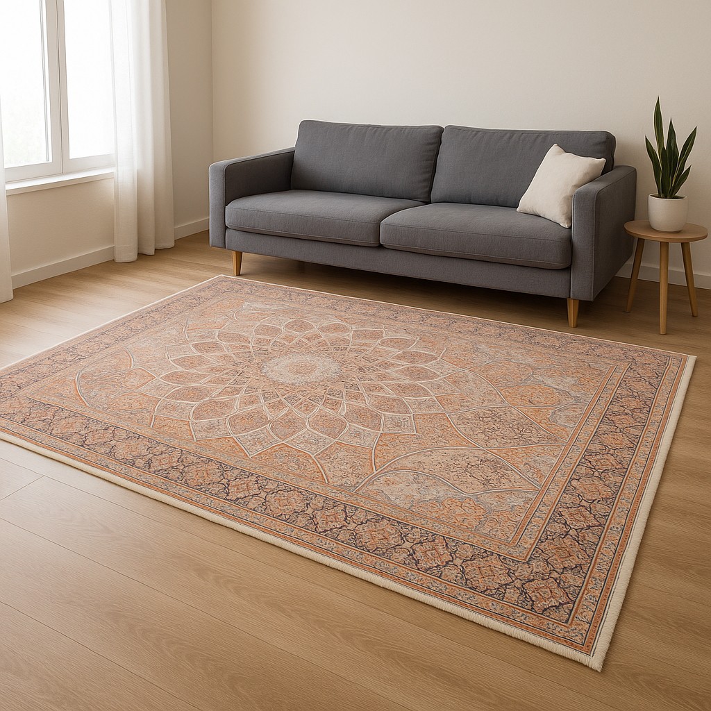 فرشینه مستطیل رویه مخمل هازان ترک کد 109a (پس کرایه)