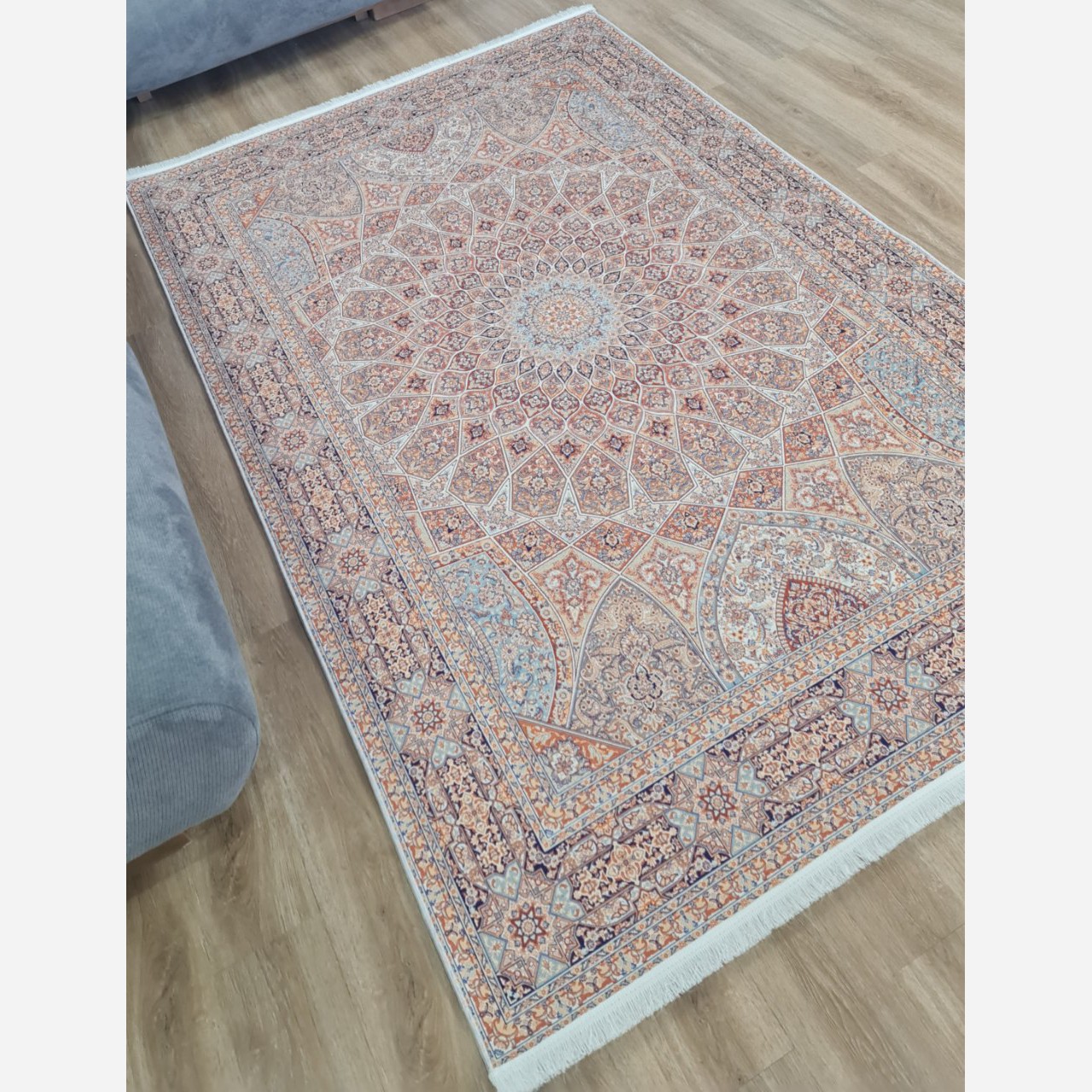 فرشینه مستطیل رویه مخمل هازان ترک کد 109a (پس کرایه)