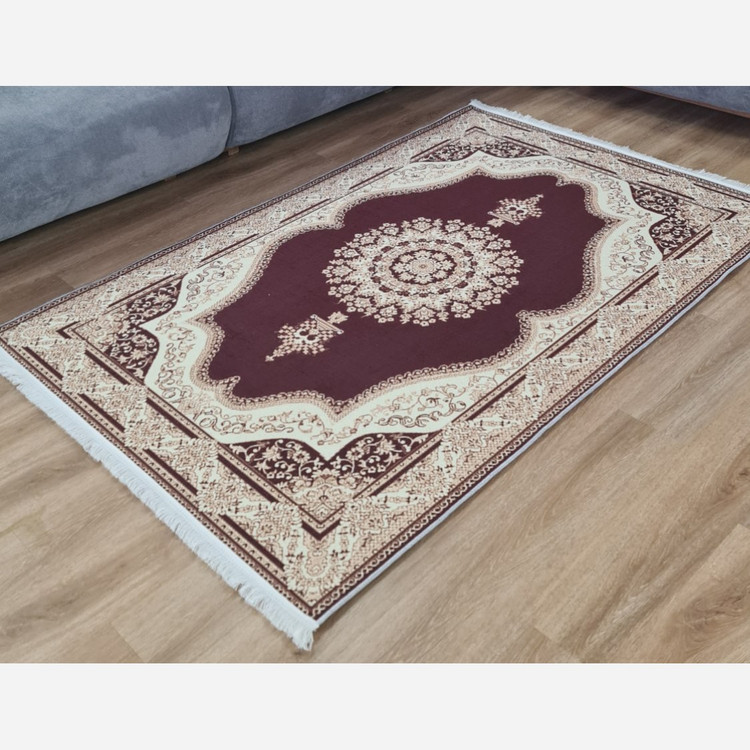 فرشینه مستطیل مدرن طرح جدید رویه مخمل هازان ترک(پس کرایه)