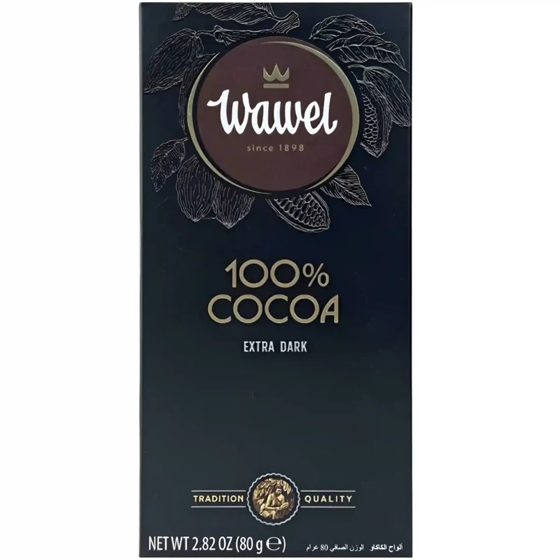 شکلات تلخ 100درصد واول اکسترا دارک Wawel وزن 80 گرم