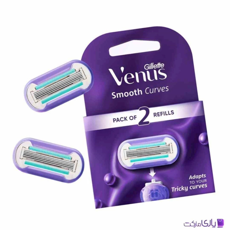 تیغ یدک خود تراش ژیلت ونوس مدل Smooth Curves بسته 2 عددی