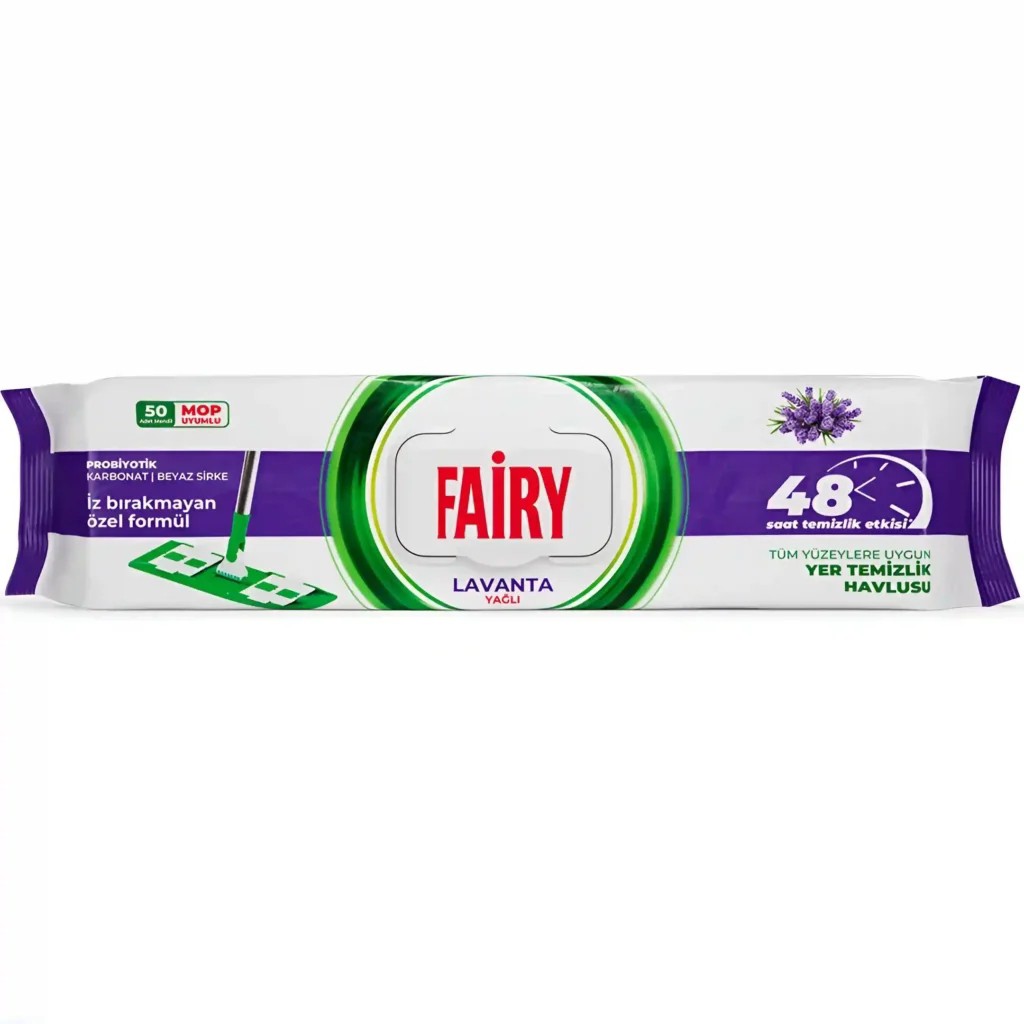 دستمال مرطوب مخصوص طی فیری با رایحه اسطوخودوس Lavanta Yagli بسته 50 عددی