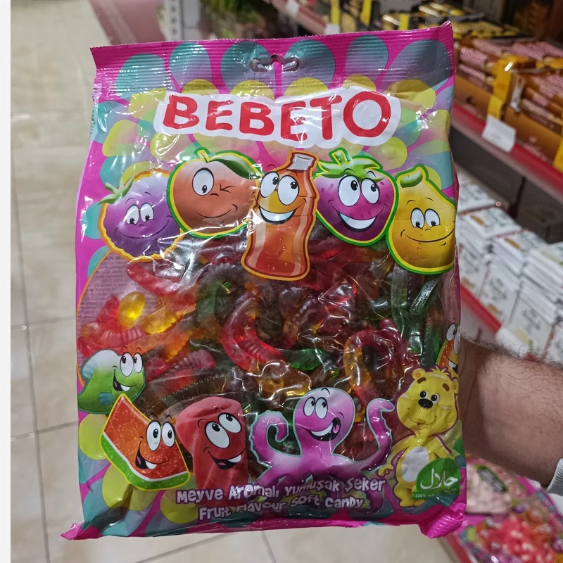 پاستیل ببتو مدل کرمی شکل Bebeto بسته یک کیلویی