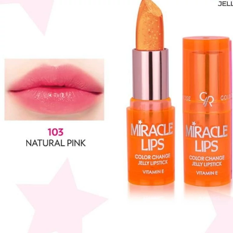 رژ لب حرارتی گلدن رز کد 103 NATURAL PINK