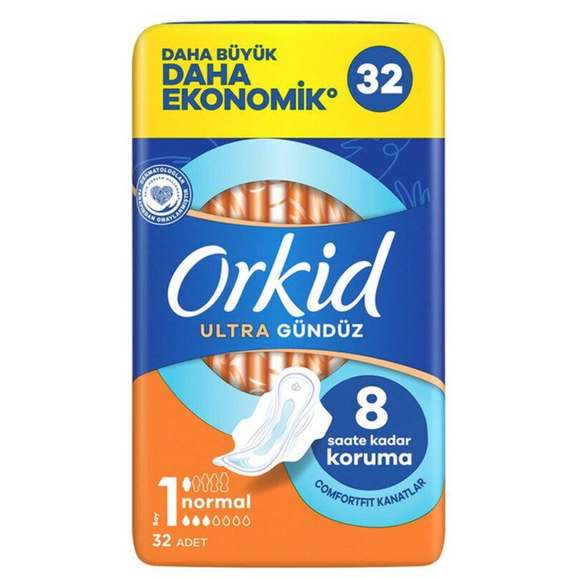 نوار بهداشتی ارکید Orkid مدل Ultra Gunduz ویژه روز سایز 1 بسته 32 عددی