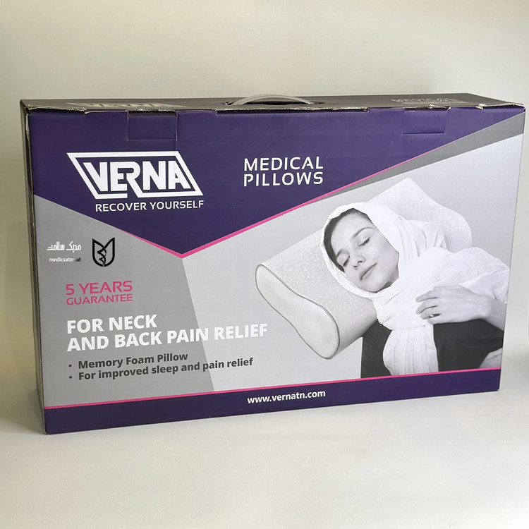 بالشت طبی ورنا verna سایز لارج سخت با 5 سال گارانتی تعویض