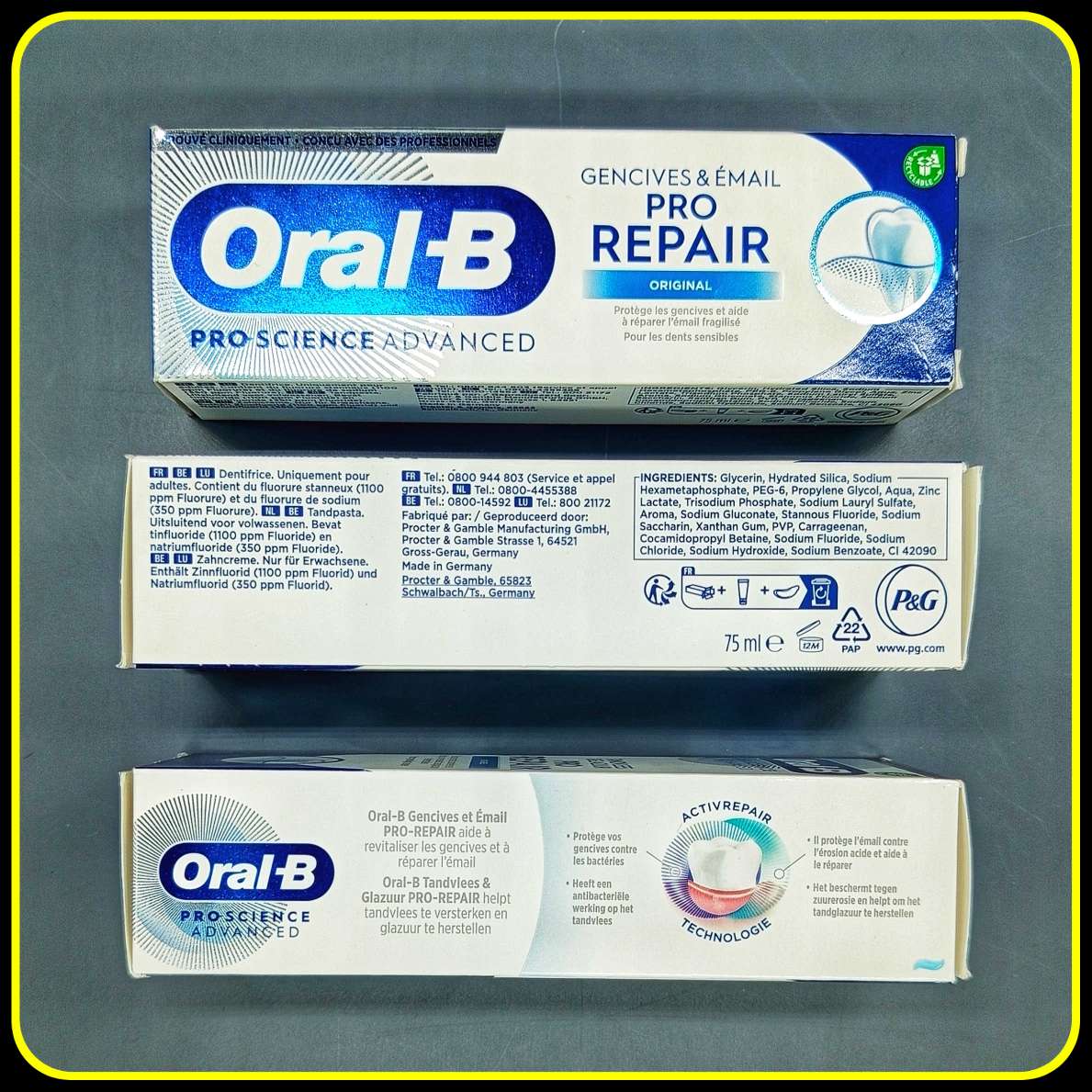 خمیر دندان اورال بی پرو ریپیر Oral-B Pro Repair Science Advanced مخصوص لثه و مینای دندان 75 میلیلیتر