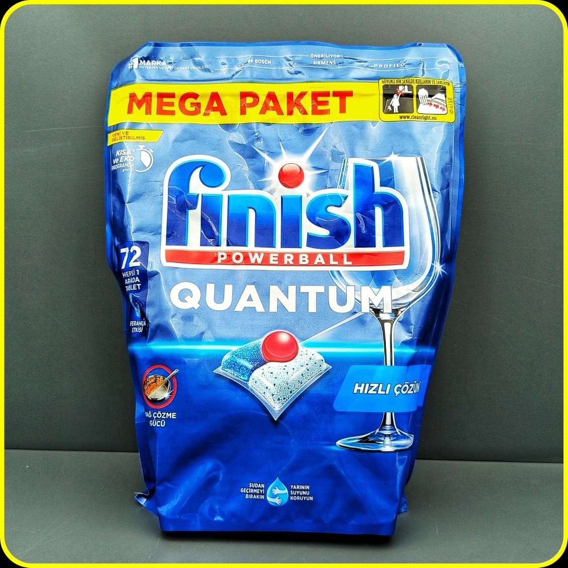 قرص ماشین ظرفشویی فینیش کوانتوم پاوربال 72 عدد | Finish Quantum Powerball Dishwasher Tablets 72