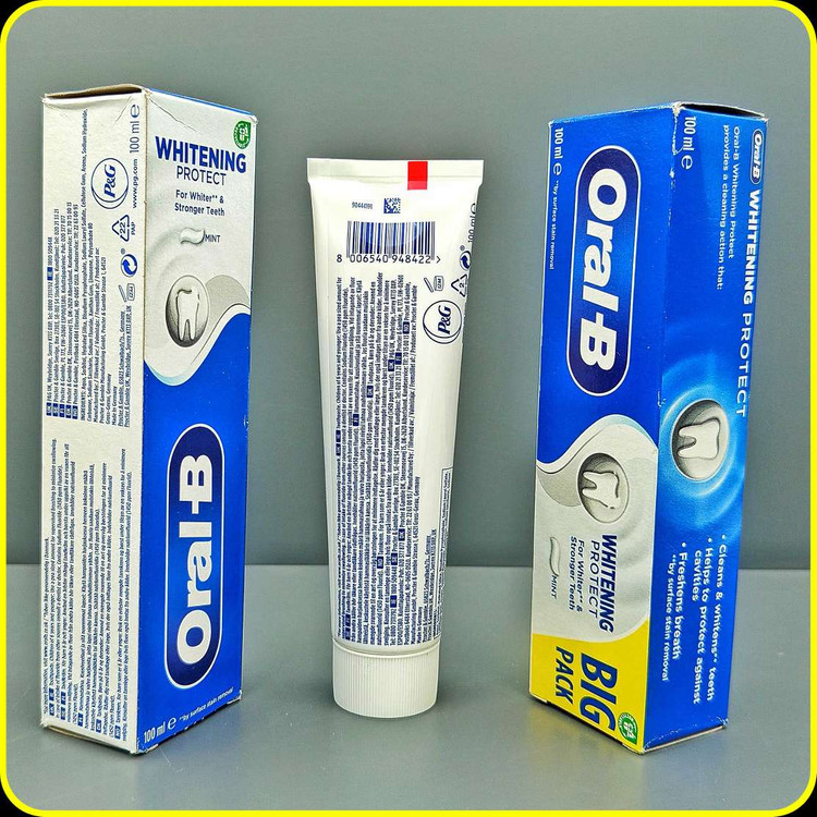 خمیر دندان سفیدکننده اورال بی وایتنینگ پروتکت Oral-B Whitening Protect Mint 100 ml