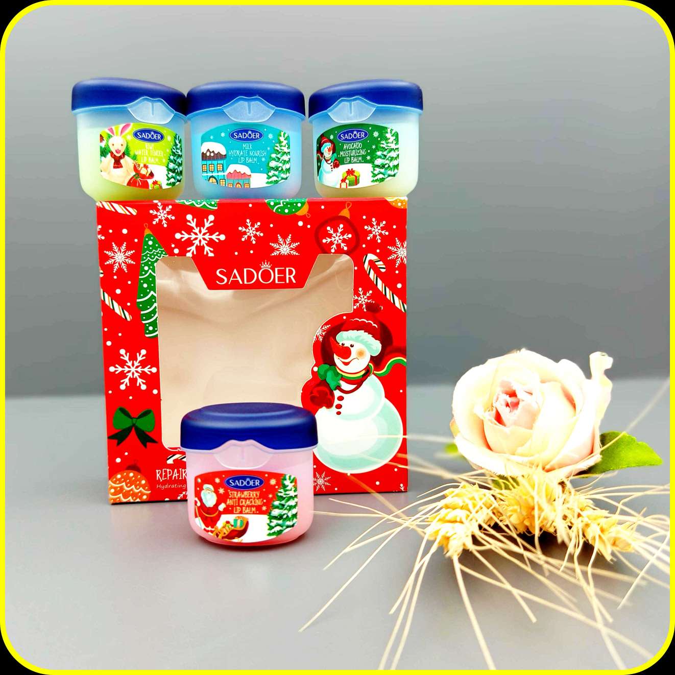 ست بالم لب ترمیم کننده سادور SADOER Repair Nourishing Lip Balm Set