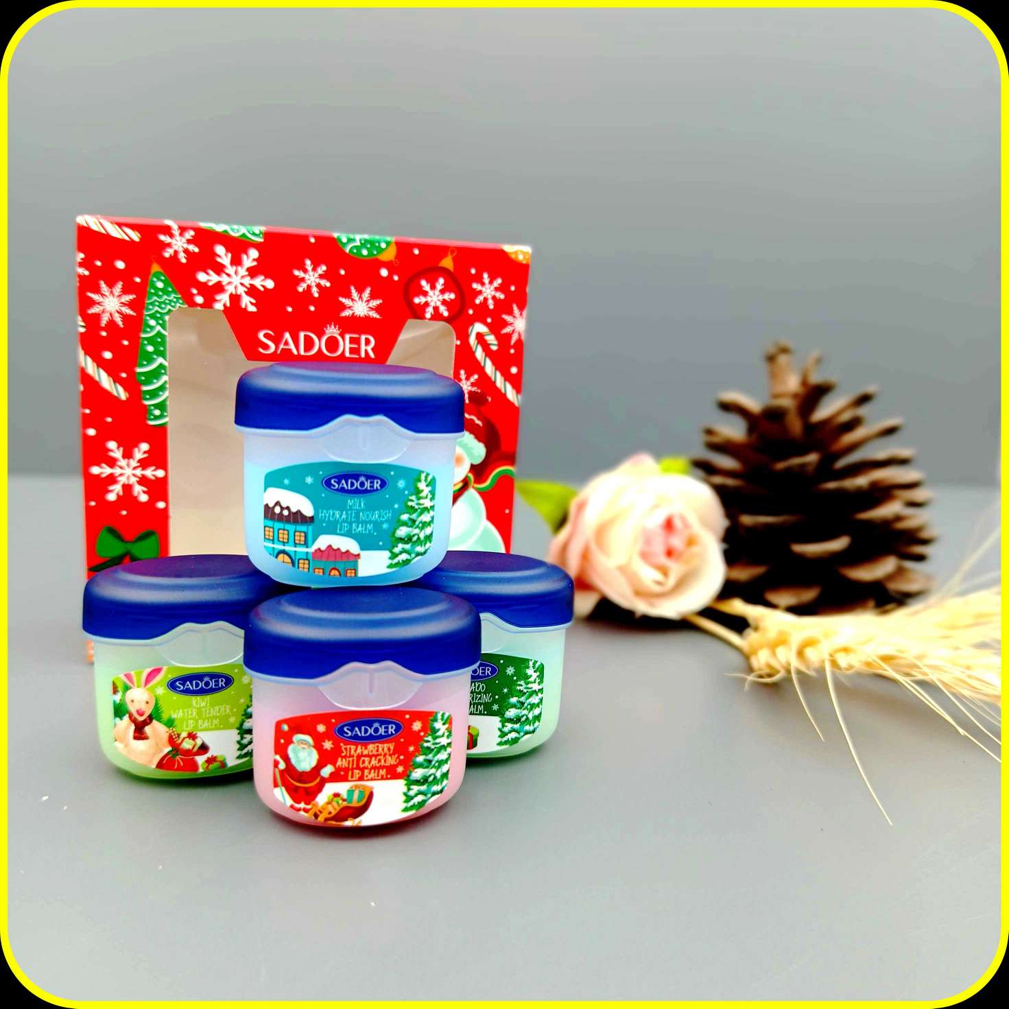 ست بالم لب ترمیم کننده سادور SADOER Repair Nourishing Lip Balm Set