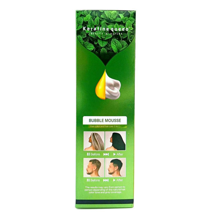 شامپو رنگ مو فومی Bubble Mousse Keratin Queen حجم 420ml