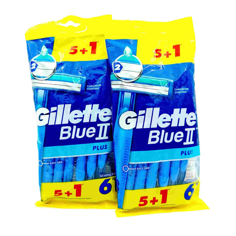خودتراش ژیلت مدل Blue II Plus بسته 6 عددی (5+1)