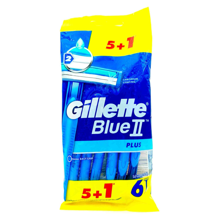 خودتراش ژیلت مدل Blue II Plus بسته 6 عددی (5+1)