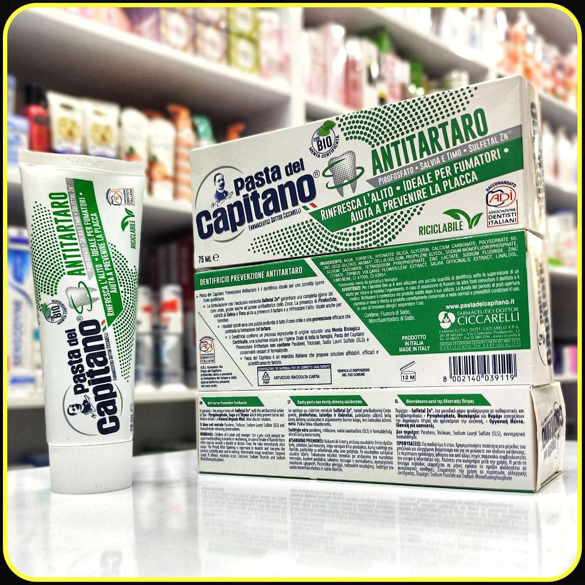 خمیر دندان ضد جرم Pasta del Capitano Antitartaro ایتالیا 75 میلیلیتر
