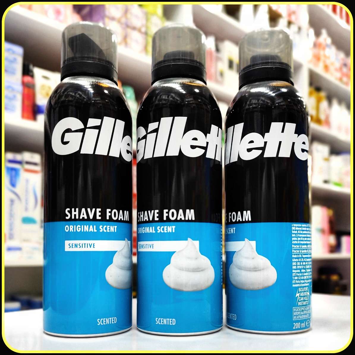 فوم اصلاح ژیلت مدل Original Scent Sensitive حجم 200 میلیلیتر | Gillette Shave Foam
