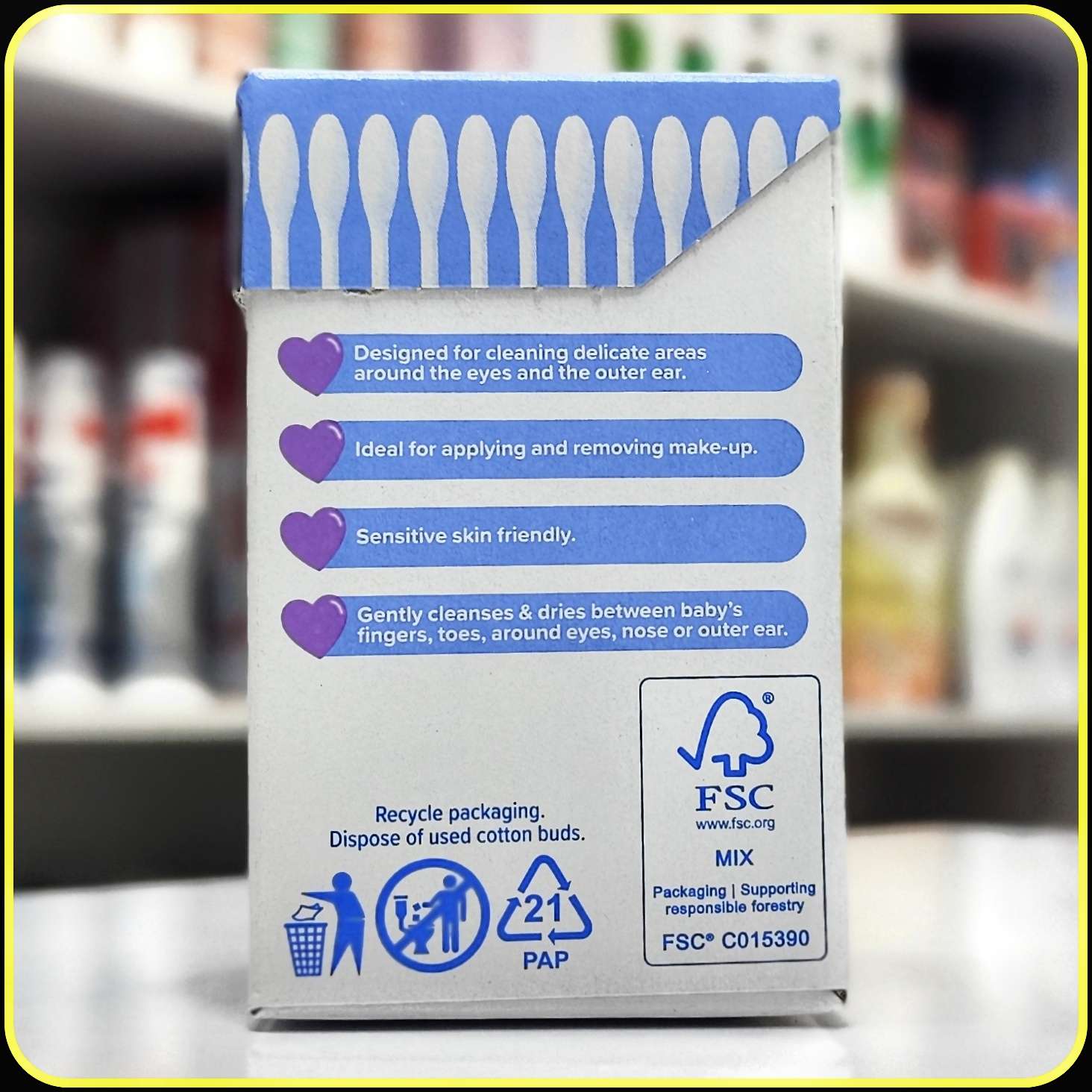 گوش پاک کن جانسون بیبی 100 عددی | Johnson’s Baby Cotton Buds