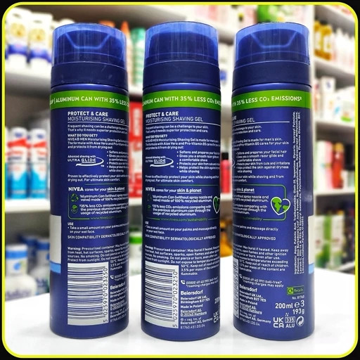 ژل اصلاح مرطوب کننده نیوآ مردانه Protect and care با آلوئه ورا