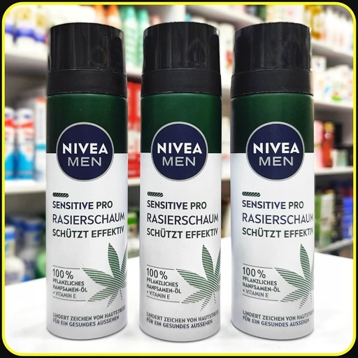 فوم اصلاح نیوآ من Sensitive Pro مخصوص پوست حساس حجم 200 میلیلیتر | NIVEA MEN Sensitive Pro Rasierschaum