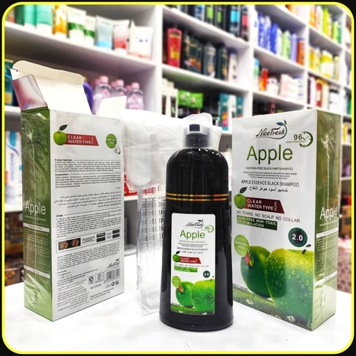 شامپو مشکی اپل Nicefresh مدل Apple Essence Black Shampoo حجم 500 میلیلیتر
