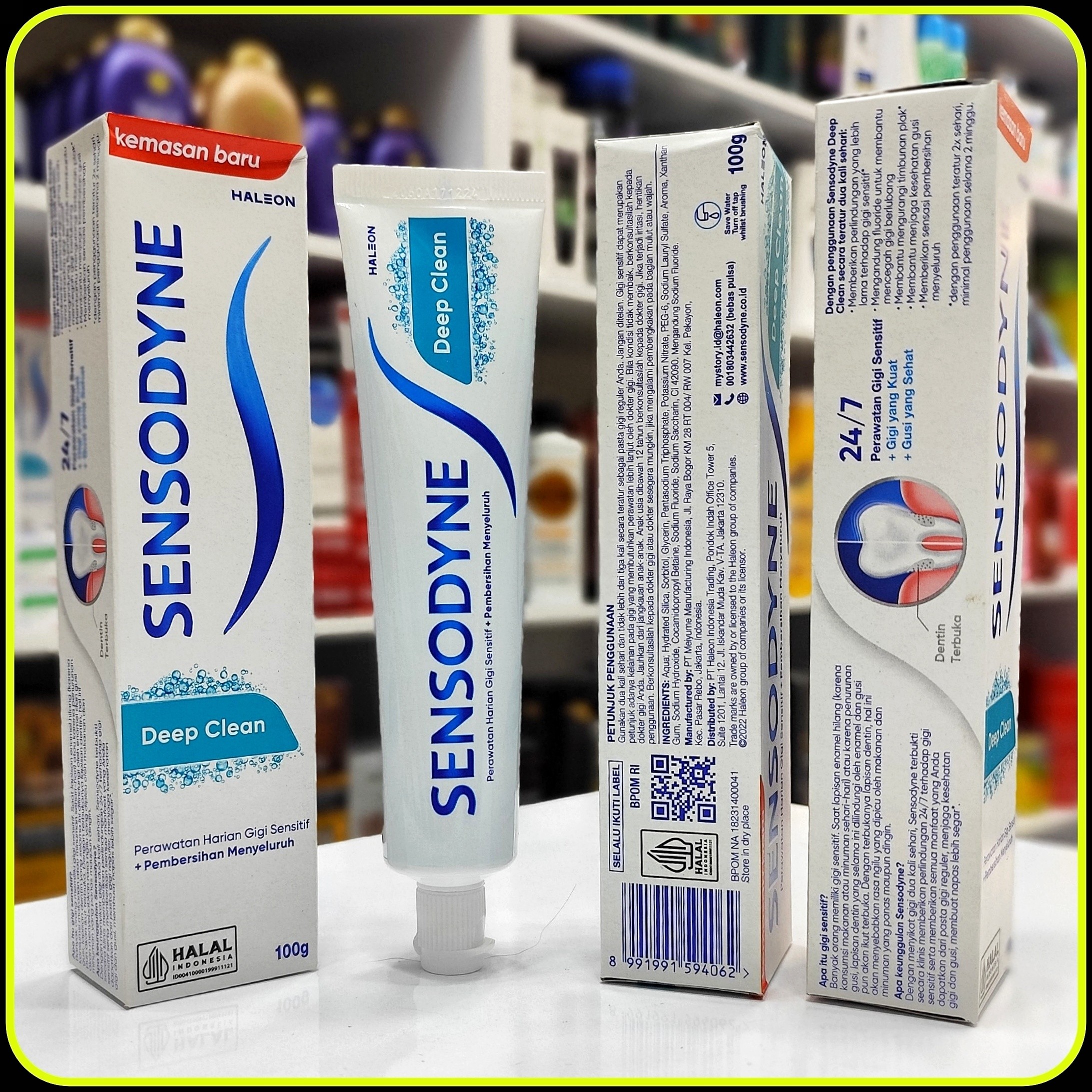 خمیردندان سنسوداین پاک کننده عمیق sensodyne deep clean